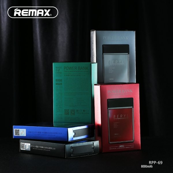 Powerbank perfumy Remax niebieskie 8000 mAh BERYL