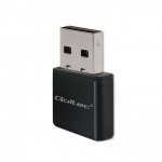 Karta sieciowa Qoltec Bezprzewodowy Ultra szybki mini adapter NANO WiFi | Standard N | USB 2.0 | 300Mbps