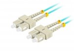 Patchcord światłowodowy Lanberg MM SC/UPC-SC/UPC DUPLEX 3.0mm OM3 50/125 LSZH 5m aqua