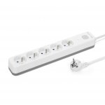 Listwa zasilająca przeciwprzepięciowa MONTIS MT187-WG-5  5 gniazd szaro-biała