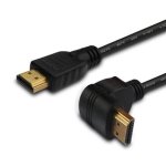 Kabel HDMI Savio CL-108 1,5m, OFC, 4K, czarny, złote końcówki, v2.0, kątowy