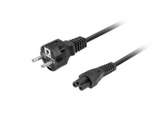 Kabel zasilający Lanberg  CEE 7/7-&gt;IEC 320 C5 1.8M VDE notebook (miki) 1,8m VDE prosty czarny