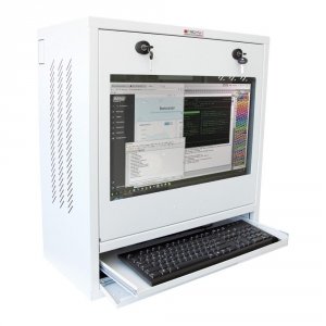 Szafa wisząca Techly na komputer przemysłowy i monitor 22&quot; LED/LCD biała