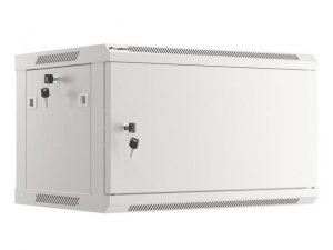 Szafa instalacyjna Rack wisząca 19&quot; 6U 600x450 szara drzwi metalowe Lanberg (flat pack)