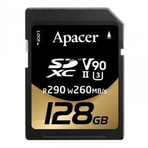 Karta pamięci SDXC Apacer 128GB (290/260 MB/s) Class 10 UHS-II U3 V30