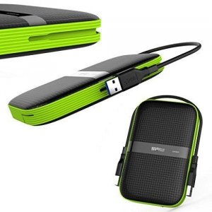 Dysk zewnętrzny Silicon Power ARMOR A60 2TB 2,5&quot; USB 3.0 BLACK-GREEN/PANCERNY wstrząso/pyło i wodoodporny IPX4