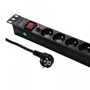 Listwa zasilająca Qoltec do RACK 19&quot; 1U 16A PDU CB 8xSCHUKO 2m