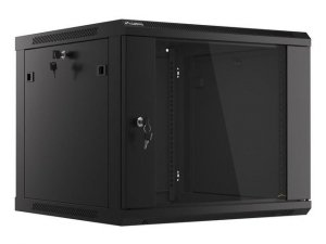 Szafa instalacyjna Rack wisząca 19&quot; 9U 600x600 czarna Lanberg (flat pack)