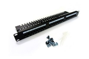 Patch panel DIGITUS 19&quot; 24x RJ45 UTP kat. 5e z tacką