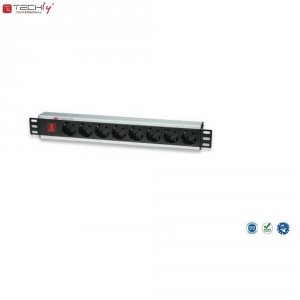 Listwa zasilająca Rack19&quot; TechlyPro 8 gniazd 3m czarna