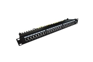 Patch panel DIGITUS 19&quot; 24x RJ45 S/FTP kat. 6 1U z tacką