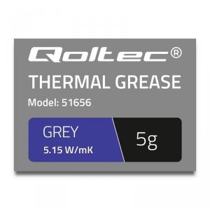 Pasta termoprzewodząca Qoltec 5.15W/m-K | 5g | Szara
