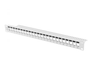 Patch panel pusty Lanberg PPKS-1024-S 24 port 1U 19&quot; do modułów keystone szary