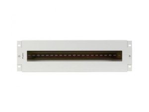 Panel dystrybucji napięć Lanberg 19&quot; 3U z szyną DIN TS-35 szary