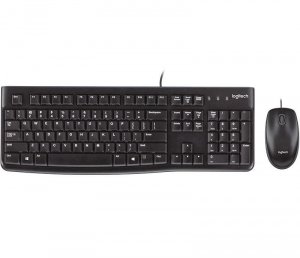 OUTLET: Zestaw klawiatura+mysz Logitech Desktop MK120 USB czarny układ niemiecki - OTW OPAK
