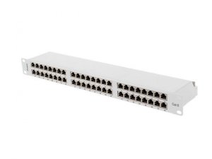 Patch panel Lanberg PPS6-1048-S 48 port 1U 19&quot; kat.6 FTP ekranowany szary