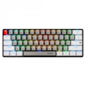 Klawiatura bezprzewodowa Defender VENUS GK-415 mechaniczna bluetooth + 2.4 GHz + kabel Gaming RGB outemu red