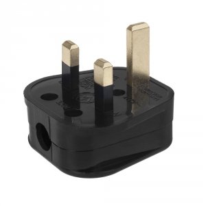 Wtyk UK do montażu na kabel Maclean MCE193 czarny