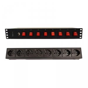 Listwa zasilająca Techly Rackowa 19" 1.5U, 8 gniazd UNEL