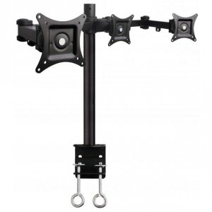 Uchwyt biurkowy Techly 13&quot;-24&quot;, 3x10kg na 3 monitory regulowany