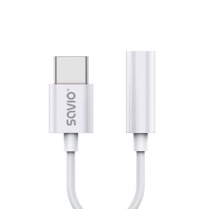 Kabel adapter Savio AK-51 USB-C - Mini Jack 3,5mm (F), Huawei, Oppo, Xiaomi
