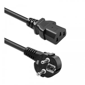 Kabel zasilający Qoltec wtyczka kątowa SCHUKO CEE 7/7 (E/F) | IEC C13 | 3*1.0mm2 | 2.5m