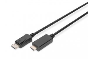 Kabel adapter DIGITUS DisplayPort 1.2 4K 60Hz UHD Typ DP/HDMI A M/M czarny 2m