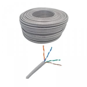 Kabel sieciowy skrętka LAN Netrack cat 6 UTP, szary, 100m , CCA