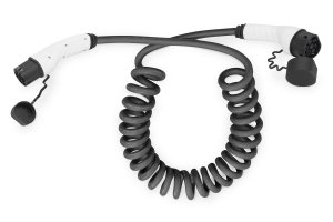 Kabel DIGITUS spiralny do ładowania pojazdów elektrycznych EV/PHEV, Typ2-Typ2, jednofazowy 230V, 32A, 7.4kW, 7,5m