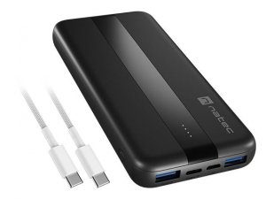OUTLET: Powerbank Natec Trevi Slim Q V2 10000Mah PD USB-C 20W + USB-A 18W + Kabel USB-C - USB-C - USZ OPAK