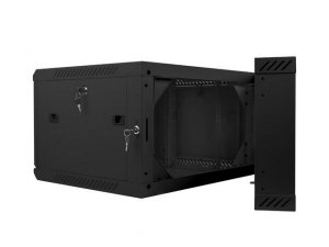 Szafa instalacyjna Rack dwusekcyjna wisząca 19&quot; 6U 600x600 czarna Lanberg (flat pack)