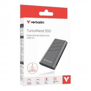 Dysk SSD zewnętrzny Verbatim TurboMetal 1TB USB4 Type-C szary