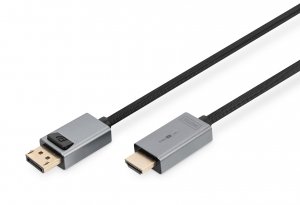 Kabel adapter DIGITUS PREMIUM DisplayPort - HDMI 4K 30Hz DP/HDMI M/M 3m