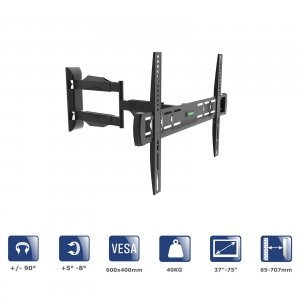Uchwyt do telewizora Akyga AK-MB11 regulowany wieszak +/-90° 40kg VESA 600x400mm 37-75&quot;