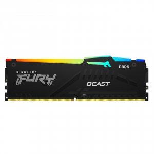 Pamięć DDR5 Kingston FURY Beast RGB 8GB (1x8GB) 5200MHz CL40 1,25V Czarna