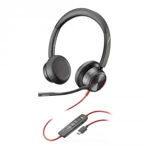 Słuchawki z mikrofonem Poly Blackwire 8225 Stereo USB-C Headset + adapter USB-C/A