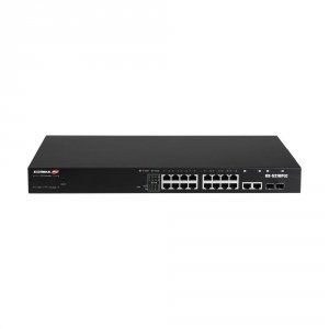 Switch zarządzalny Edimax GS-5216PLC 16-port gigabit PoE+ Web Smart z 2xgigabit Combo RJ45/SFP