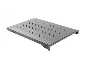 Półka do szaf 19&quot; 1000mm czarna Lanberg (1U/483x750mm, udźwig do 15kg, montaż 4-punktowy)