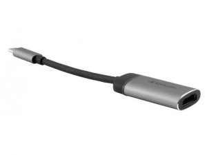 Kabel adapter Verbatim USB type-C(M) - HDMI(F) 0,1m czarno-srebrny