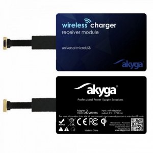 Odbiornik QI Akyga AK-QIR-01A microUSB