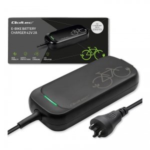 Ładowarka Qoltec do roweru Bosch 36V | 42V | 2A | Bosch plug | wodoodporna + kabel zasilający