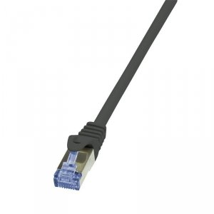 OUTLET: Patchcord LogiLink CQ4053S Cat.6A/7 600 MHz S/FTP PIMF 2,00m czarny - USZ OPAK