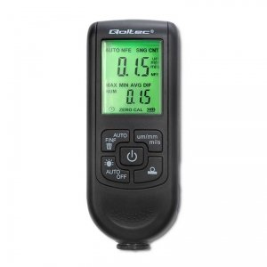 Miernik grubości lakieru Qoltec z wyświetlaczem LCD | 0 ~ 2000um