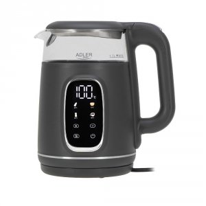 OUTLET: Czajnik elektryczny szklany Adler AD 1305 szary - OTW OPAK