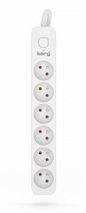 Przedłużacz KERG M02409 1,5m 3×1,5MM2 H05VV-F 16A/250V biały