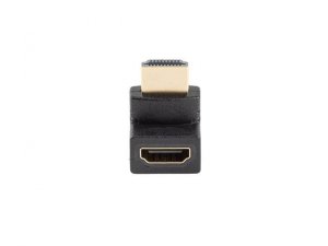 Adapter Lanberg HDMI(M) -&gt; HDMI(F) 4K kątowy góra czarny