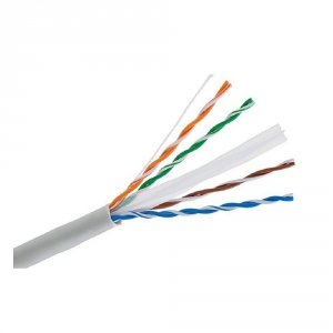Kabel instalacyjny Intellinet skrętka Cat6 UTP drut 100% miedź 305m, szary, 23AWG, szpula