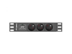 Listwa zasilająca Lanberg do szaf 10&quot; 1U 16A PDU 3x PL 2m czarna
