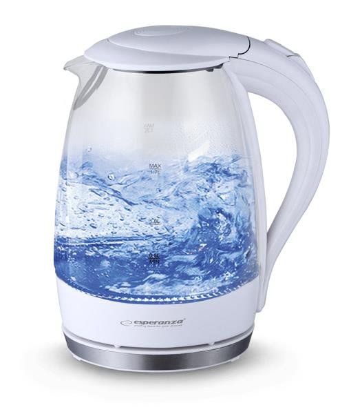Czajnik szklany Esperanza &amp;quot;Salto angel&amp;quot; 1,7L biały
