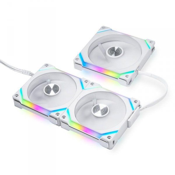 Wentylator Lian Li UNI FAN SL120 V2 RGB PWM 120mm biały Triple Pack incl. Controller